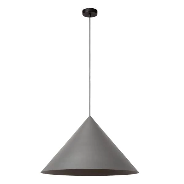 Lucide SPITZE - Suspension - Ø 60 cm - 1xE27 - Gris | Vibes - éteint